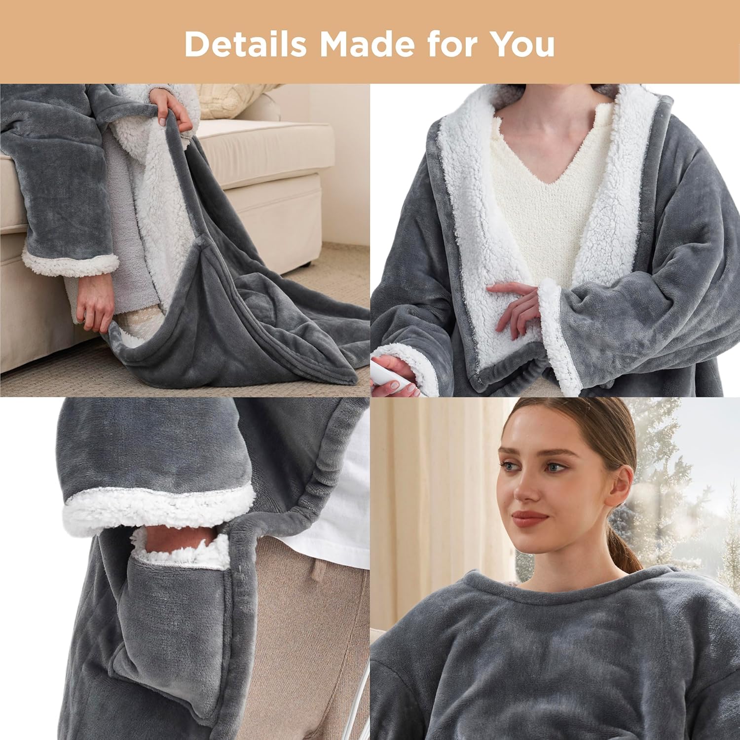 Wearable Electric Heated Blanket