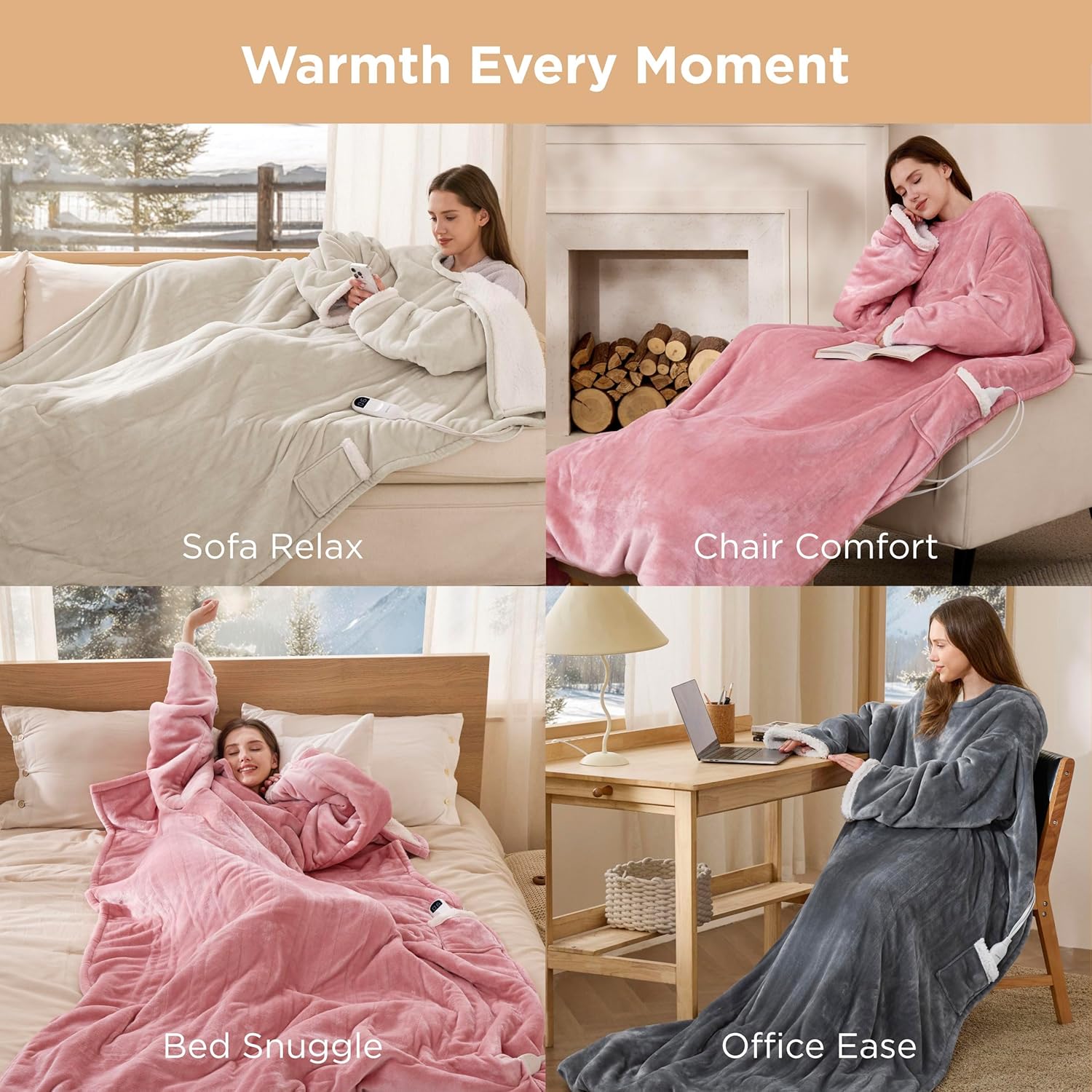 Wearable Electric Heated Blanket